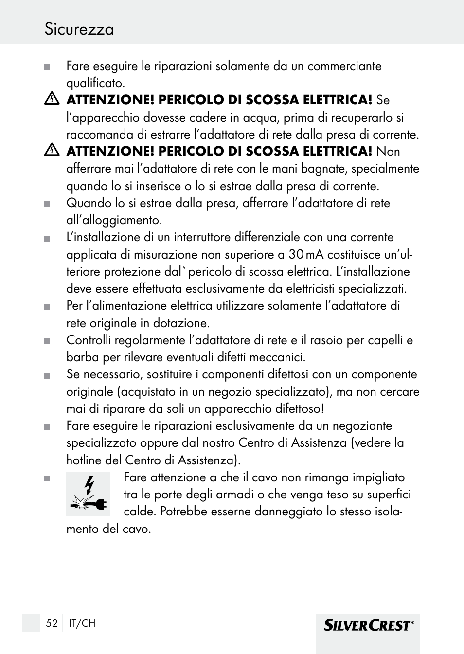 Sicurezza, Sicurezza / prima dell’avvio | Silvercrest SHBS 1000 A1 User Manual | Page 52 / 105