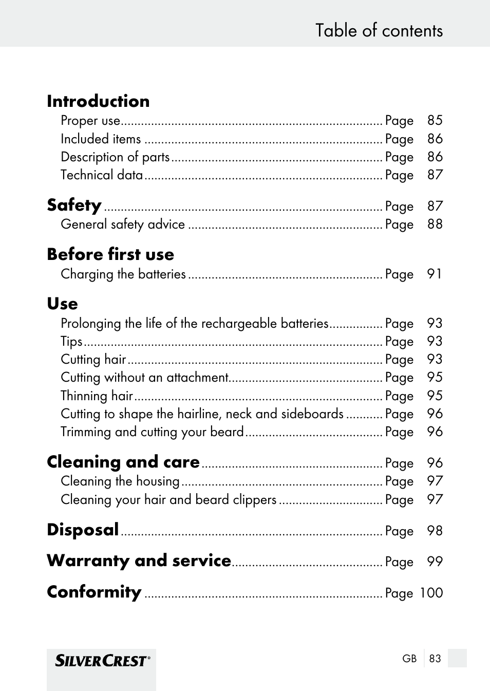 Silvercrest SHBS 1000 A1 User Manual | Page 83 / 105