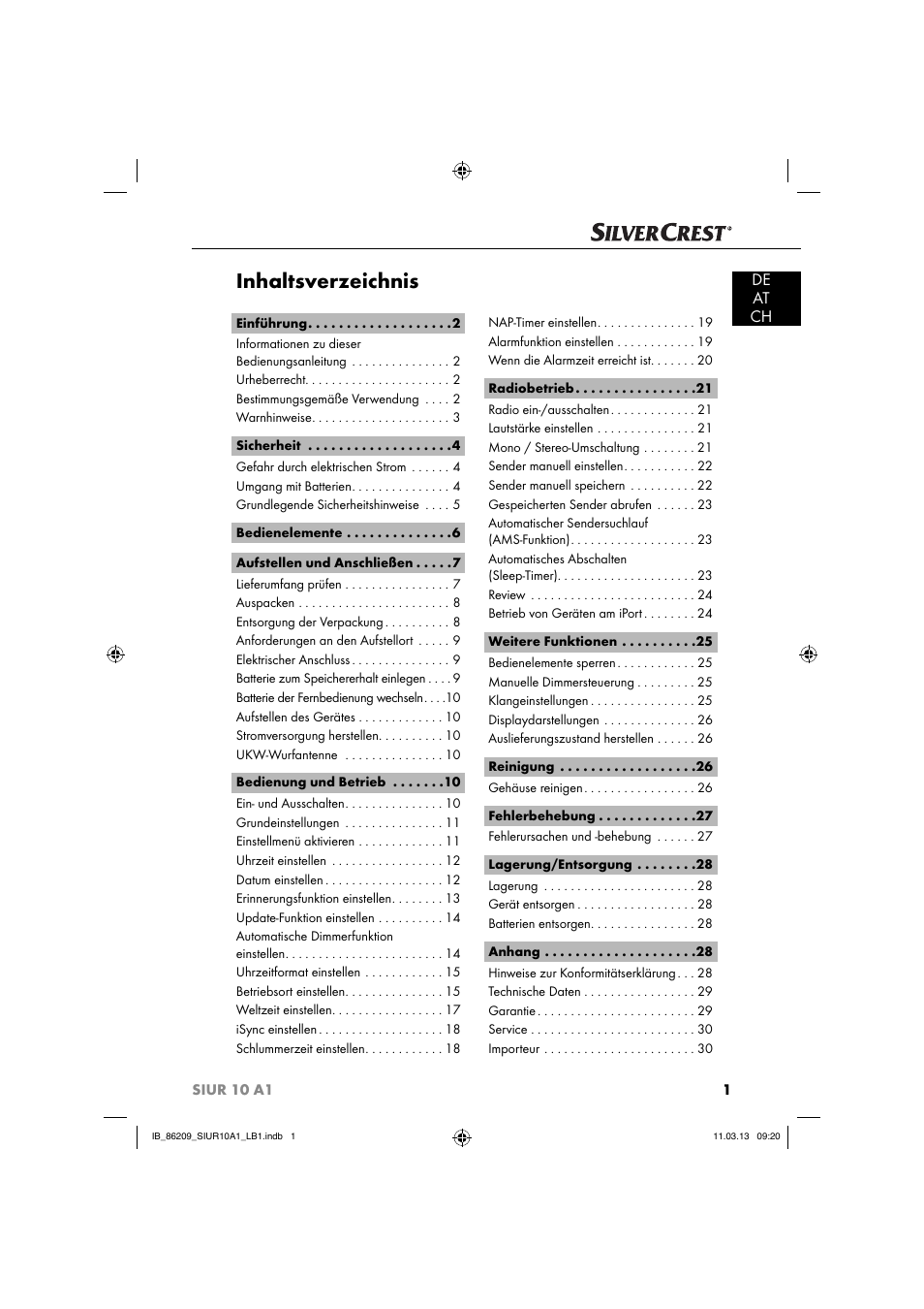 Silvercrest SIUR 10 A1 User Manual | Page 4 / 154