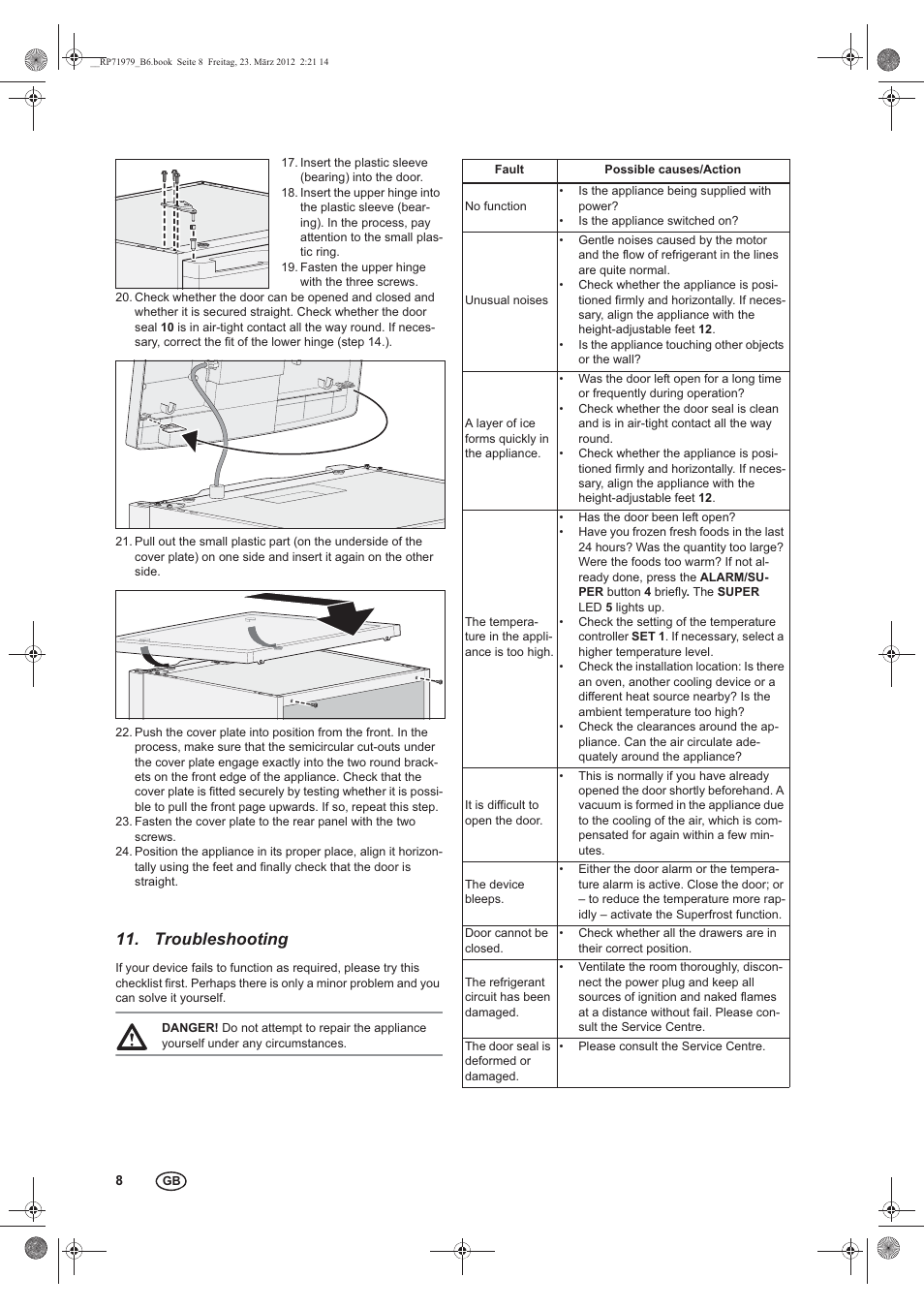 Troubleshooting | Silvercrest STG 70 B3 User Manual | Page 10 / 14