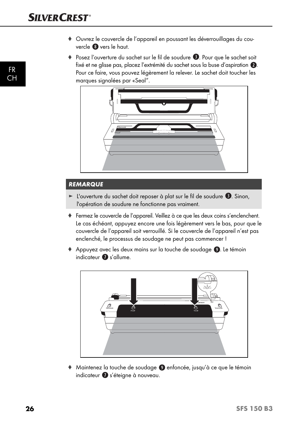 Fr ch | Silvercrest SFS 150 B3 User Manual | Page 29 / 78