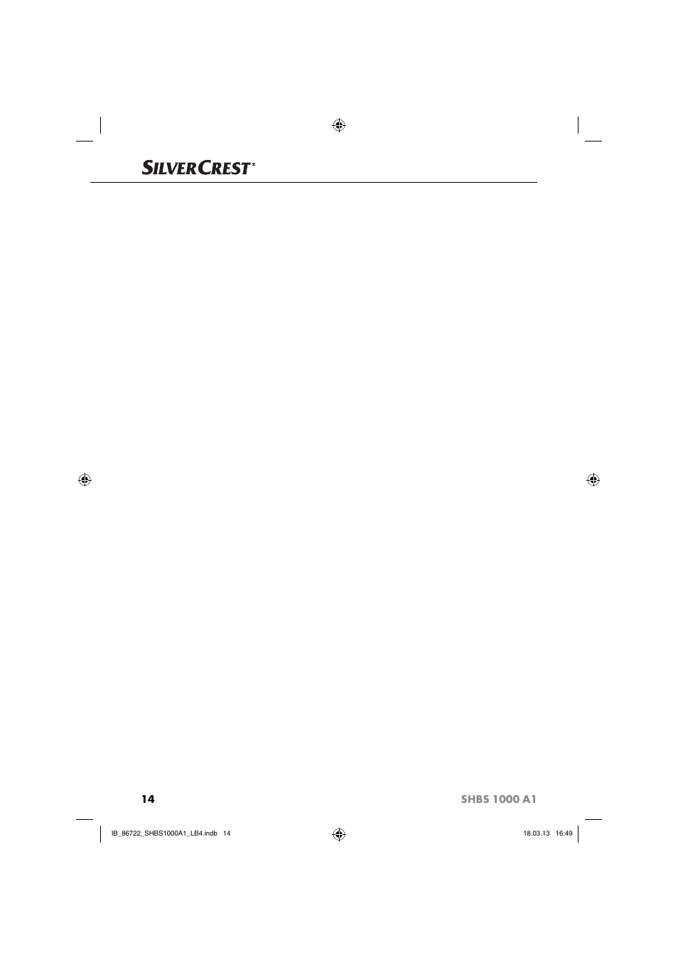 Silvercrest SHBS 1000 A1 User Manual | Page 17 / 87