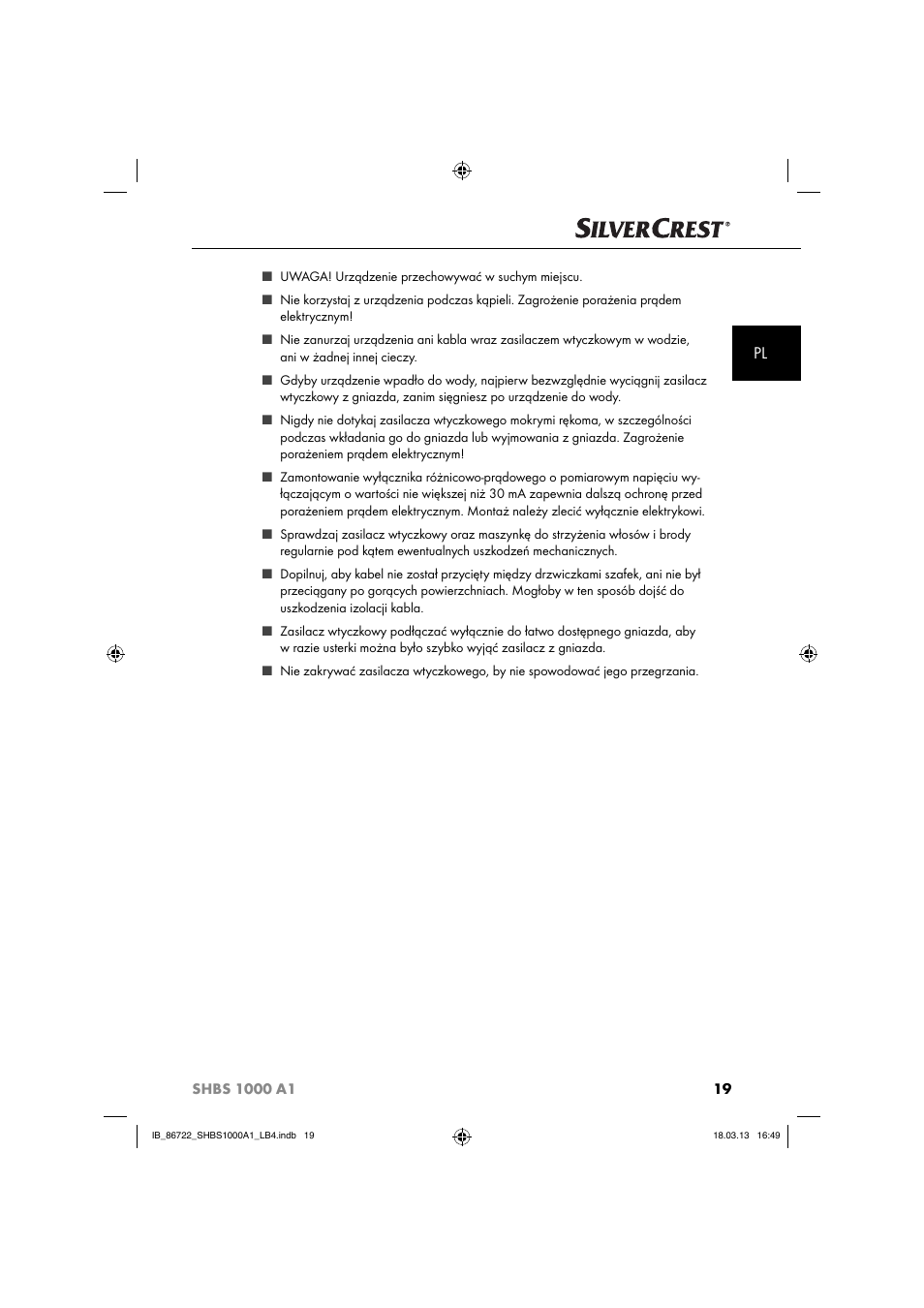 Silvercrest SHBS 1000 A1 User Manual | Page 22 / 87