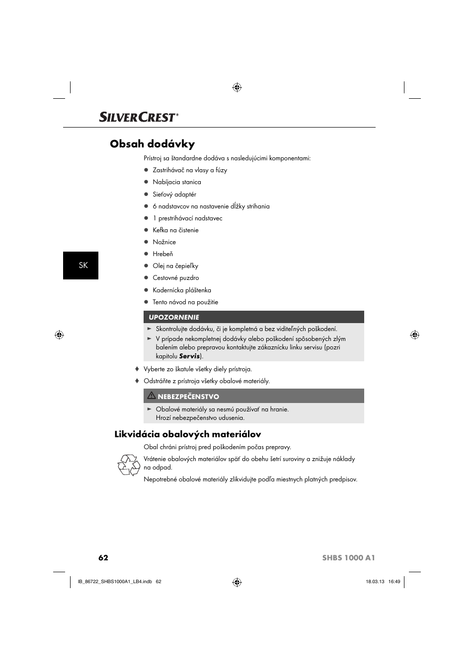 Silvercrest SHBS 1000 A1 User Manual | Page 65 / 87