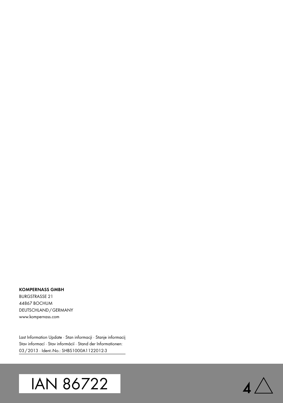 Silvercrest SHBS 1000 A1 User Manual | Page 87 / 87