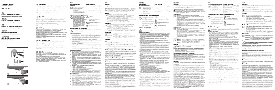 Silvercrest SGP 230 A1 User Manual | 2 pages