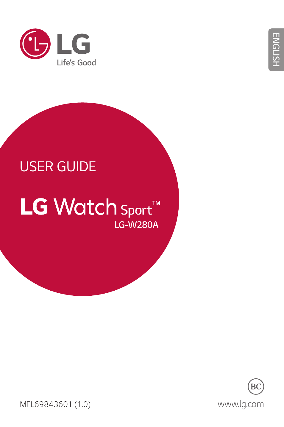 LG Watch Sport W280A User Manual | 79 pages