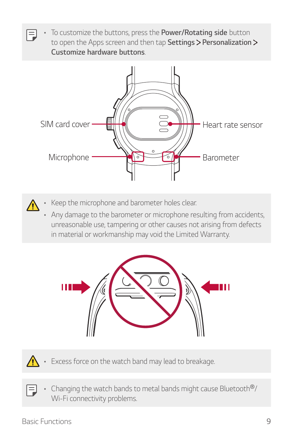 LG Watch Sport W280A User Manual | Page 10 / 79