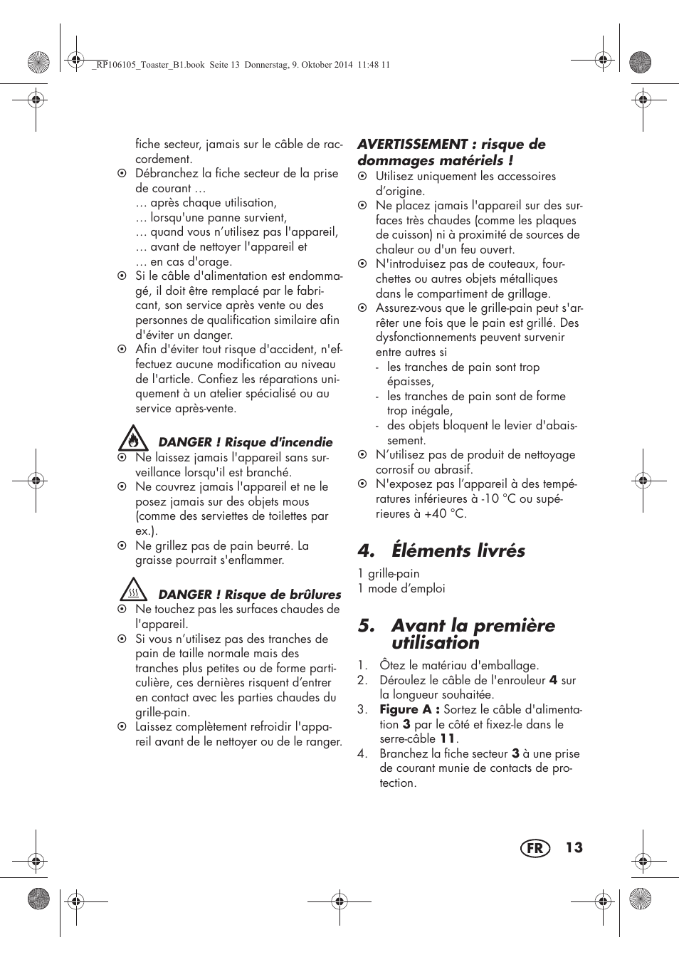 Éléments livrés, Avant la première utilisation | Silvercrest STS 920 A1 User Manual | Page 15 / 38