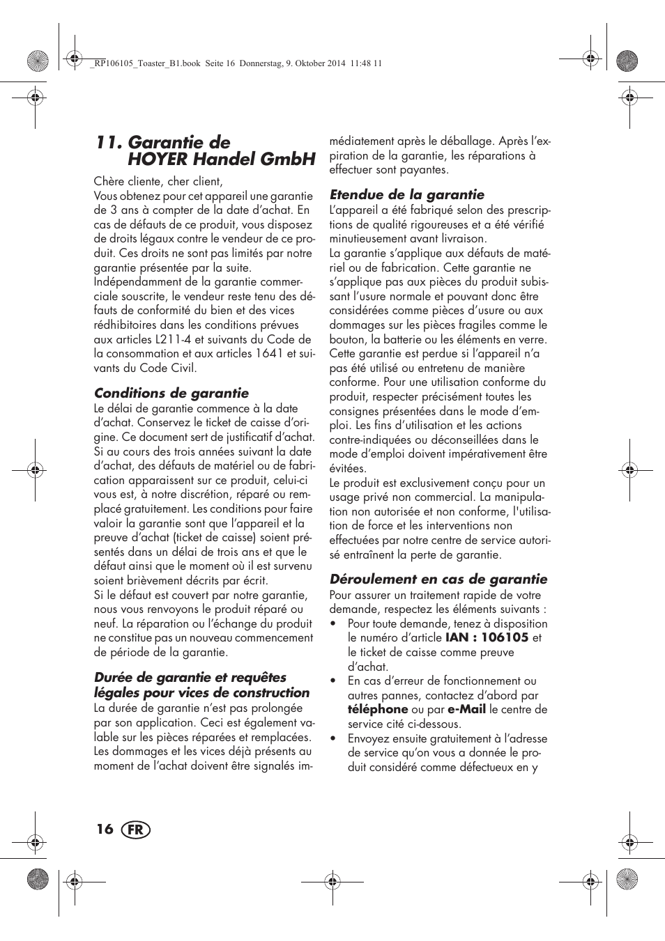 Garantie de hoyer handel gmbh | Silvercrest STS 920 A1 User Manual | Page 18 / 38