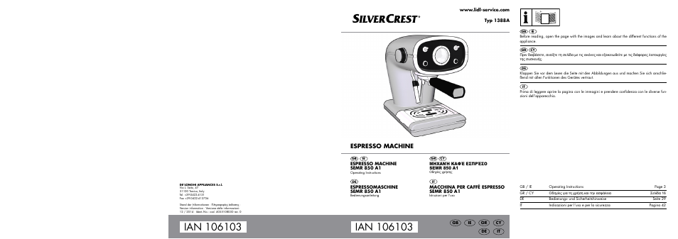 Silvercrest SEMR 850 A1 User Manual | 54 pages