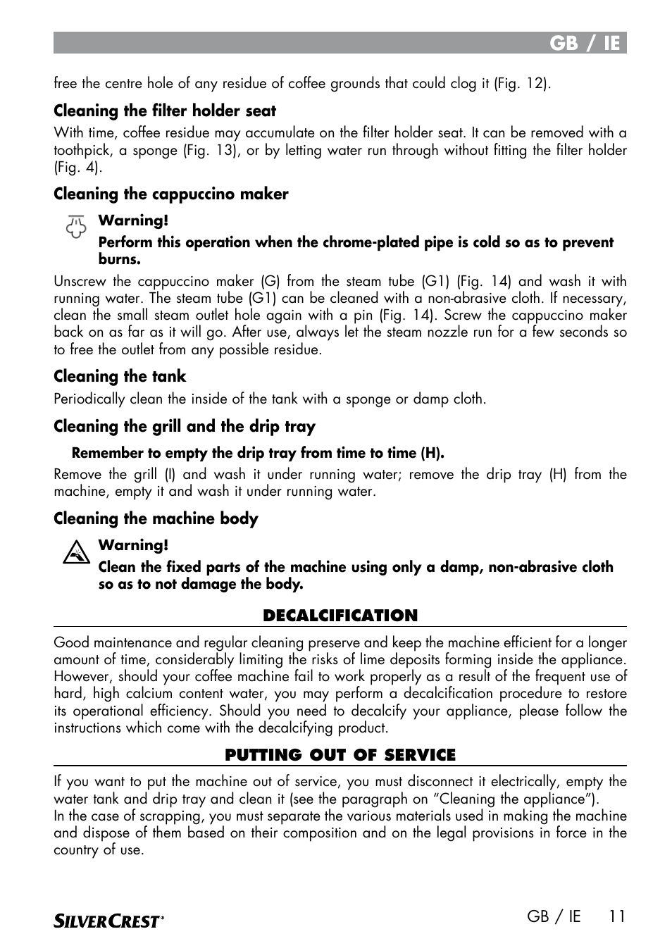 Gb / ie | Silvercrest SEMR 850 A1 User Manual | Page 11 / 54