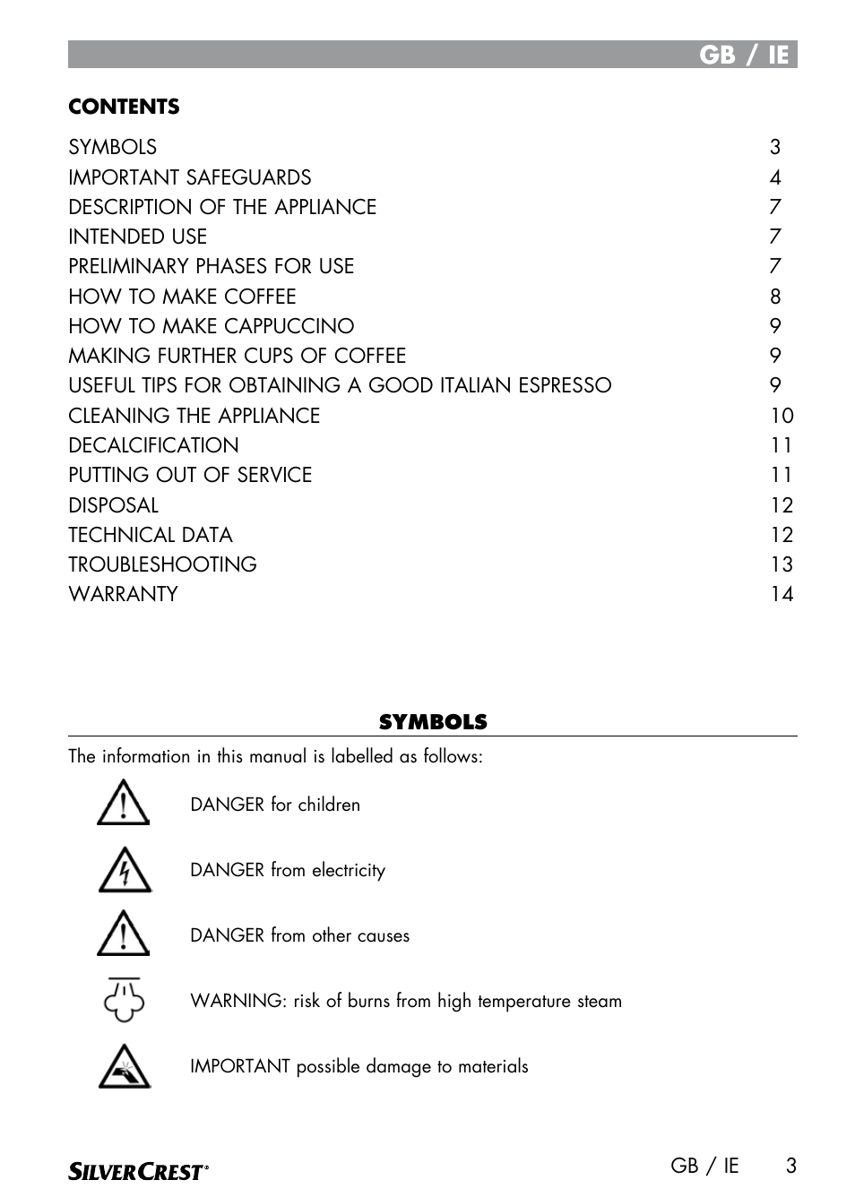 Gb / ie | Silvercrest SEMR 850 A1 User Manual | Page 3 / 54