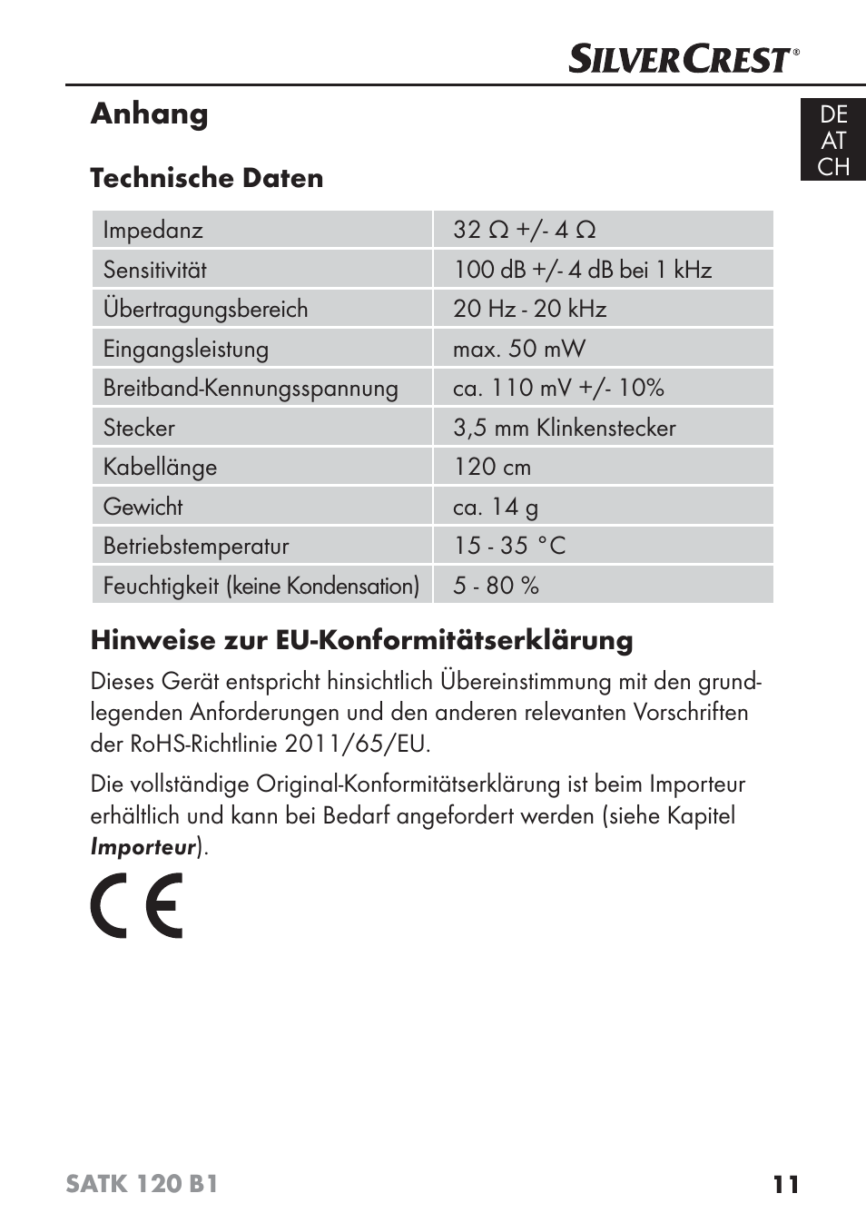 Anhang | Silvercrest SATK 120 B1 User Manual | Page 14 / 60