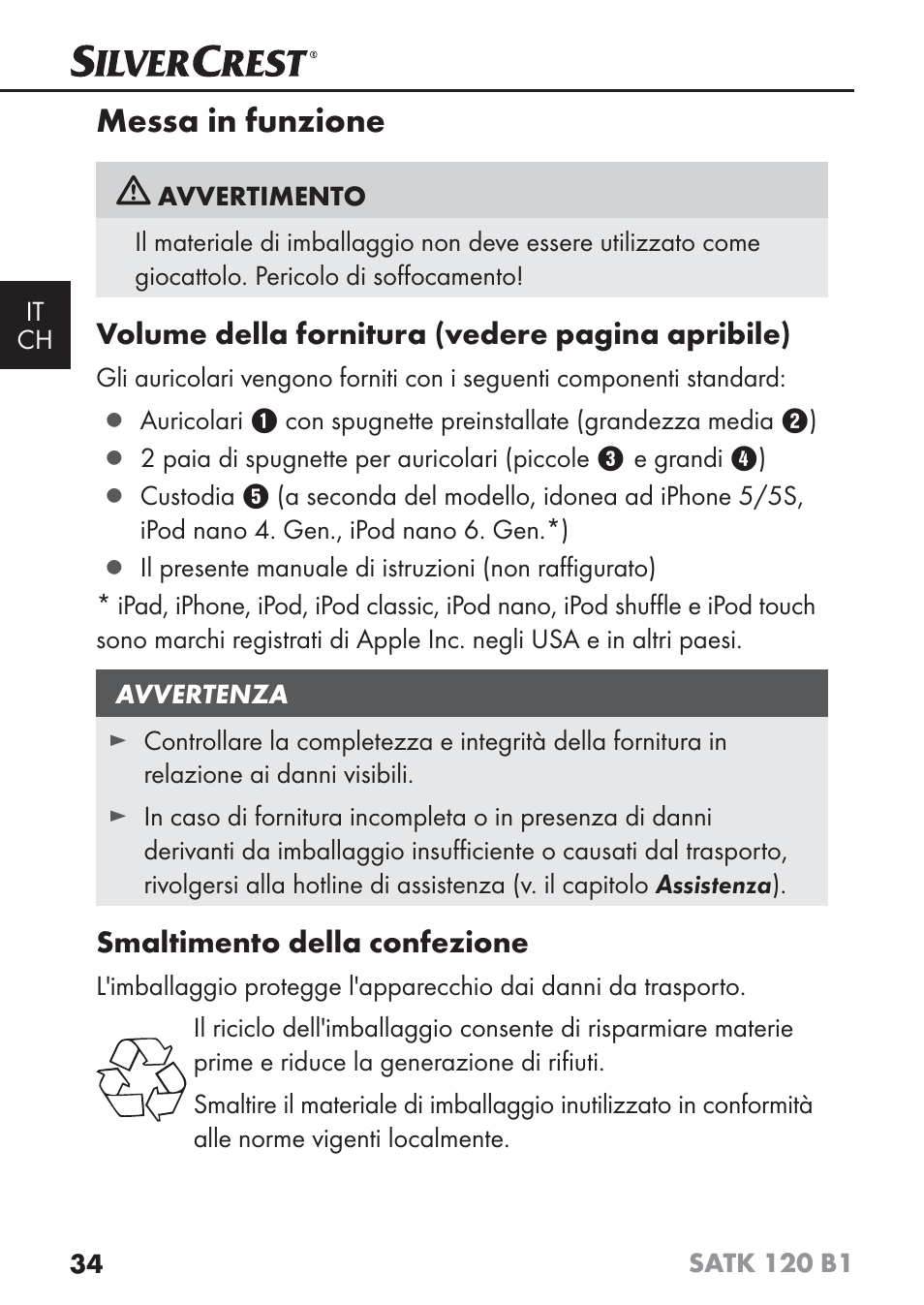 Messa in funzione | Silvercrest SATK 120 B1 User Manual | Page 37 / 60