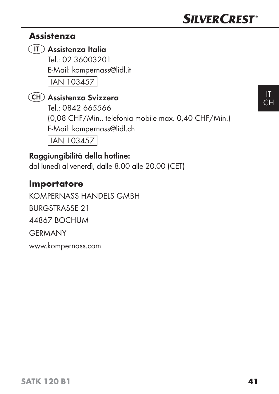 Silvercrest SATK 120 B1 User Manual | Page 44 / 60