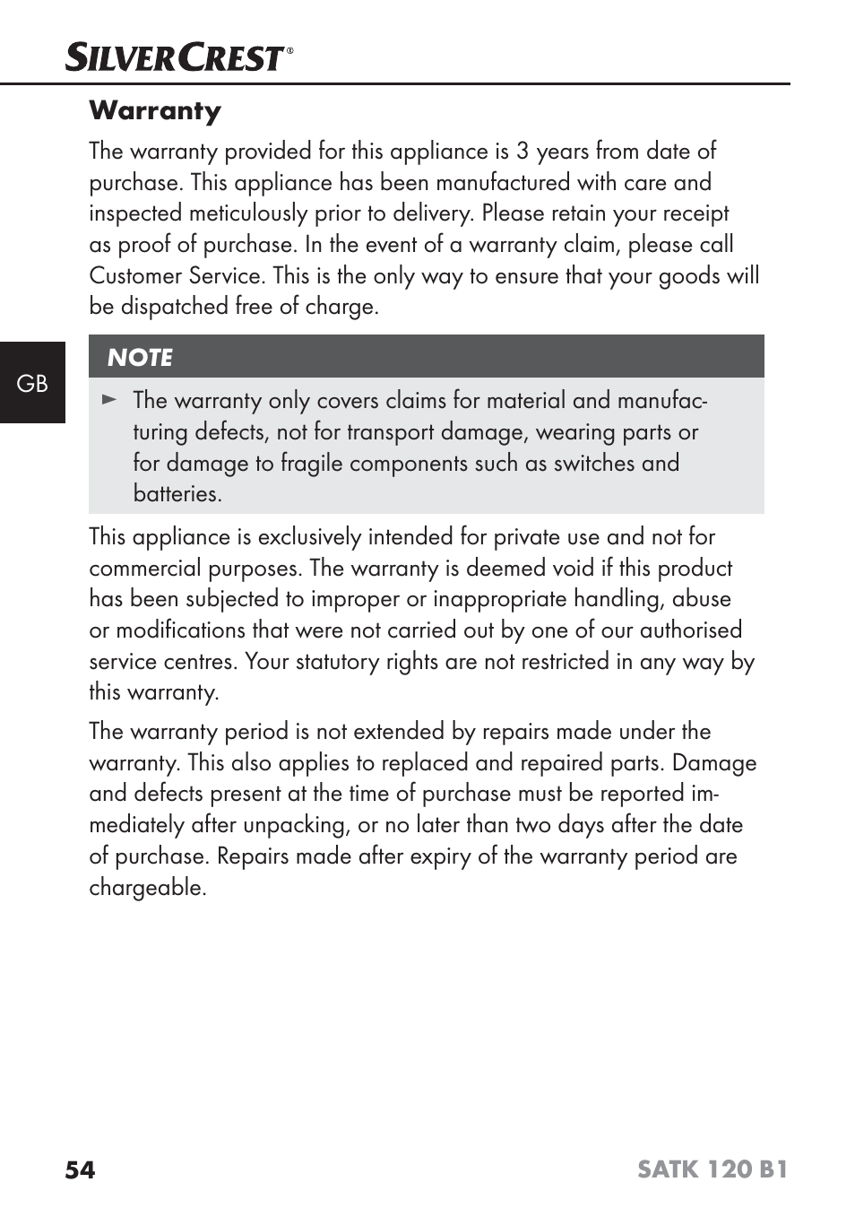 Silvercrest SATK 120 B1 User Manual | Page 57 / 60