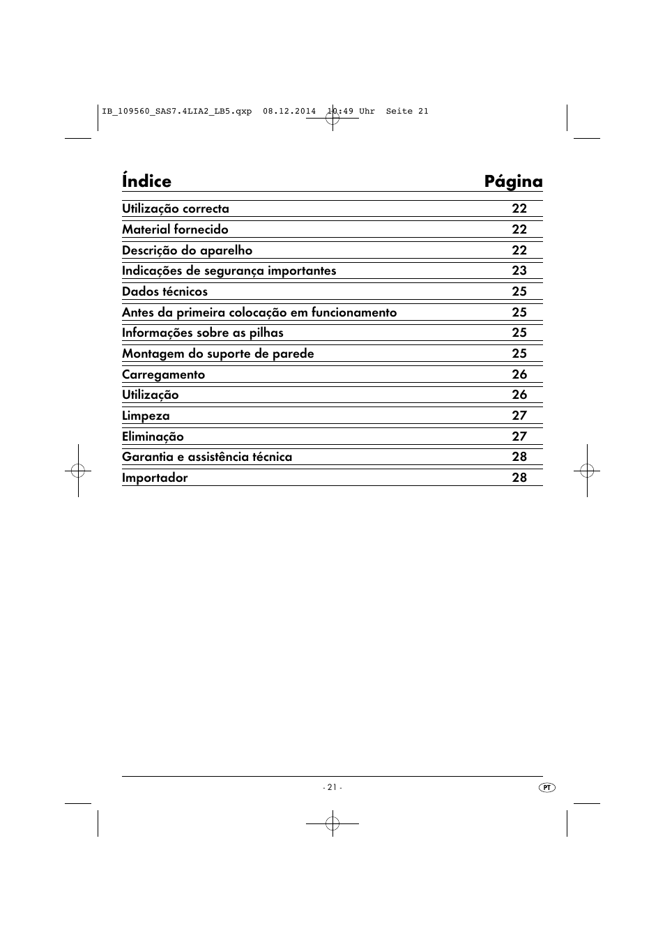 Índice página | Silvercrest ASPIRADOR DE MANO CON BATERÍA DE IONES DE LITIO MINI ASPIRAPOLVERE/LIQUIDI RICARICABILE SAS 7.4 LI A2 User Manual | Page 24 / 51