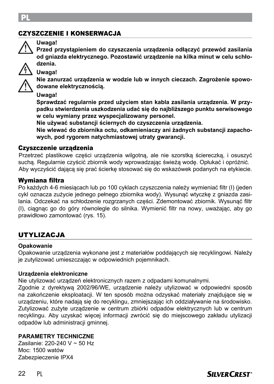 Silvercrest SDM 1500 A1 User Manual | Page 24 / 100