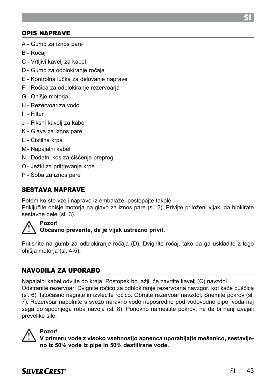 Silvercrest SDM 1500 A1 User Manual | Page 45 / 100