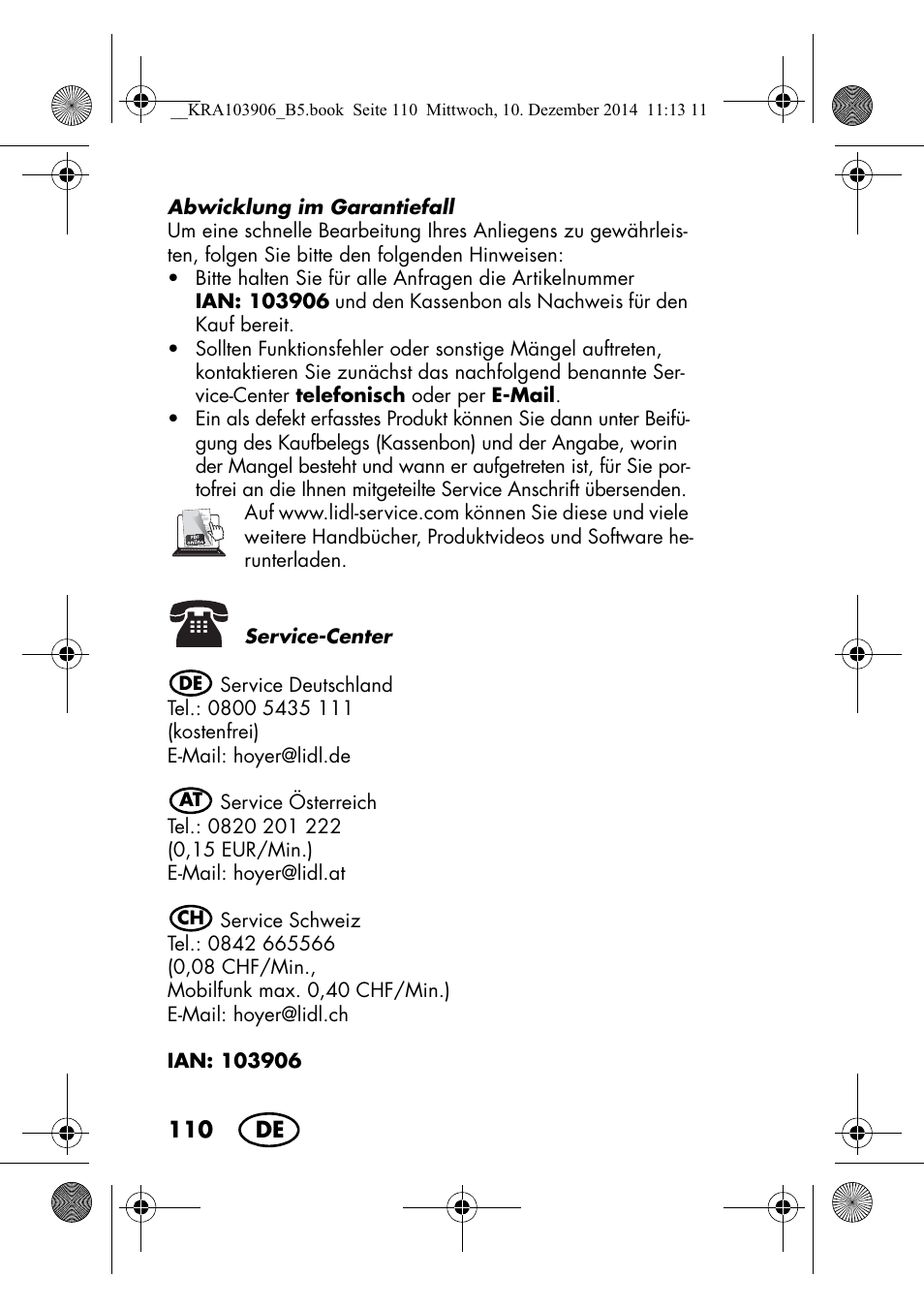 Silvercrest SHBS 3.7 A1 User Manual | Page 112 / 116