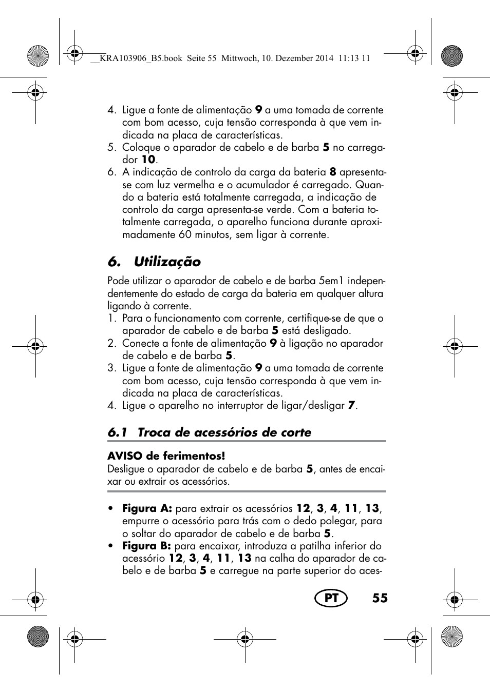 Utilização | Silvercrest SHBS 3.7 A1 User Manual | Page 57 / 116