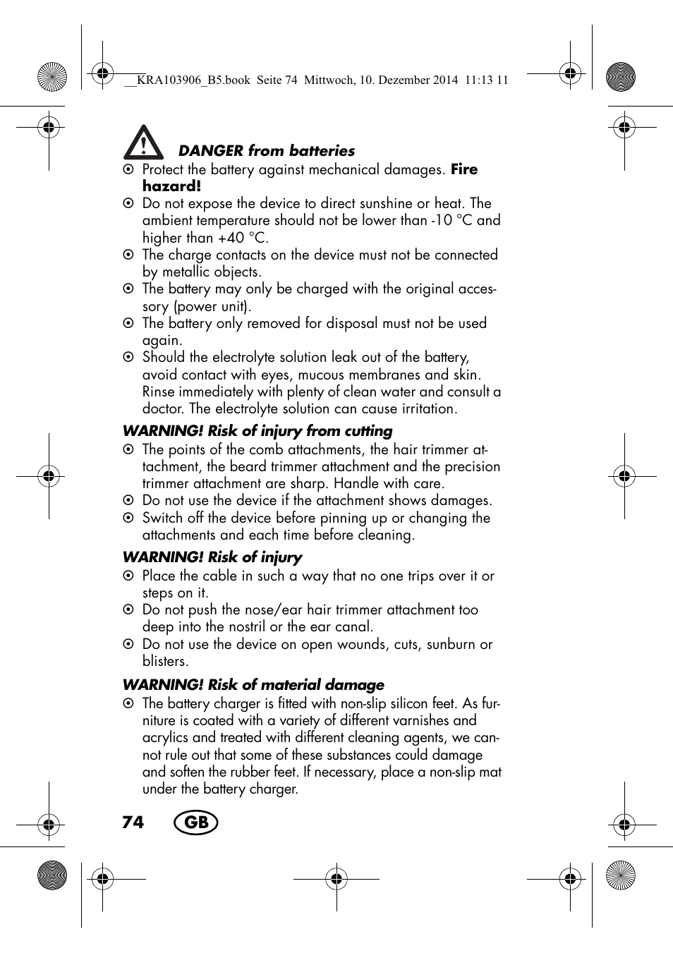 Silvercrest SHBS 3.7 A1 User Manual | Page 76 / 116