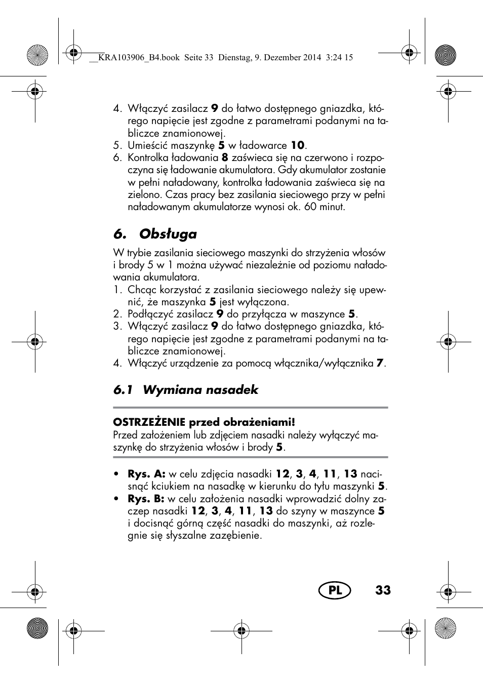 Obs uga | Silvercrest SHBS 3.7 A1 User Manual | Page 35 / 156