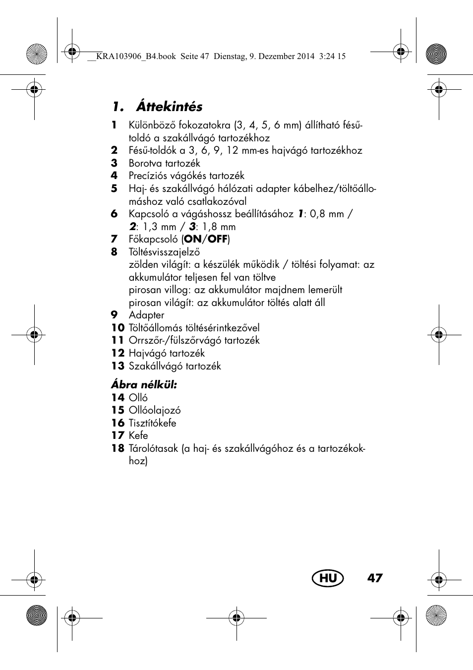 Áttekintés | Silvercrest SHBS 3.7 A1 User Manual | Page 49 / 156