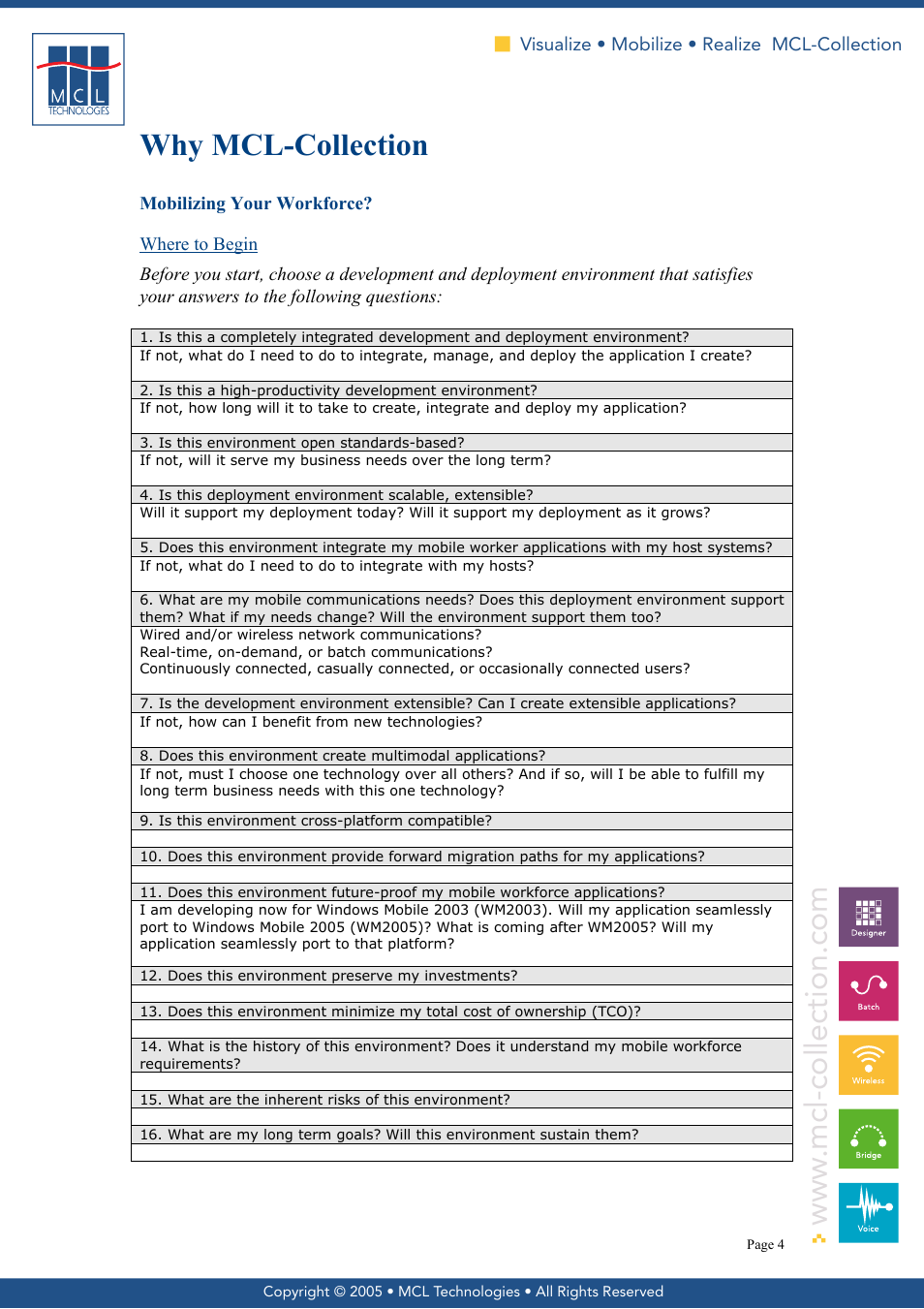 Mobilizing your workforce, Where to begin, Why mcl-collection | MCL Collection User Manual | Page 4 / 17