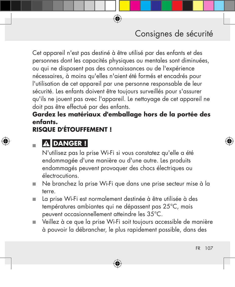 Consignes de sécurité | Silvercrest SWS-A1 User Manual | Page 107 / 190