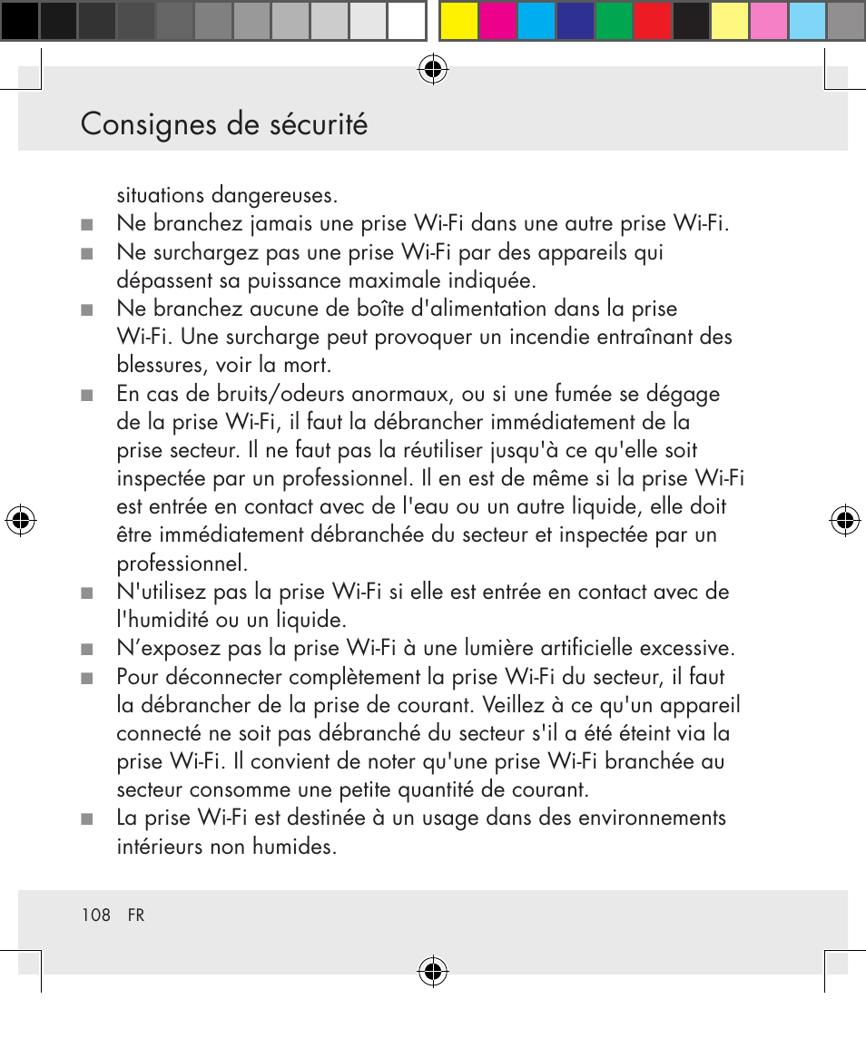 Consignes de sécurité | Silvercrest SWS-A1 User Manual | Page 108 / 190