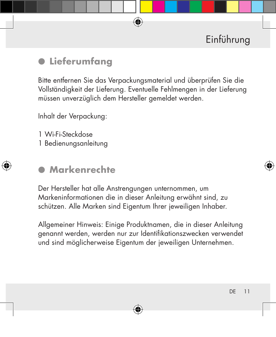 Einführung, Lieferumfang, Markenrechte | Silvercrest SWS-A1 User Manual | Page 11 / 190