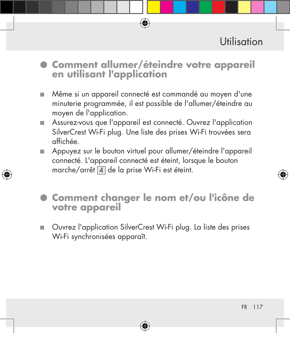 Utilisation | Silvercrest SWS-A1 User Manual | Page 117 / 190