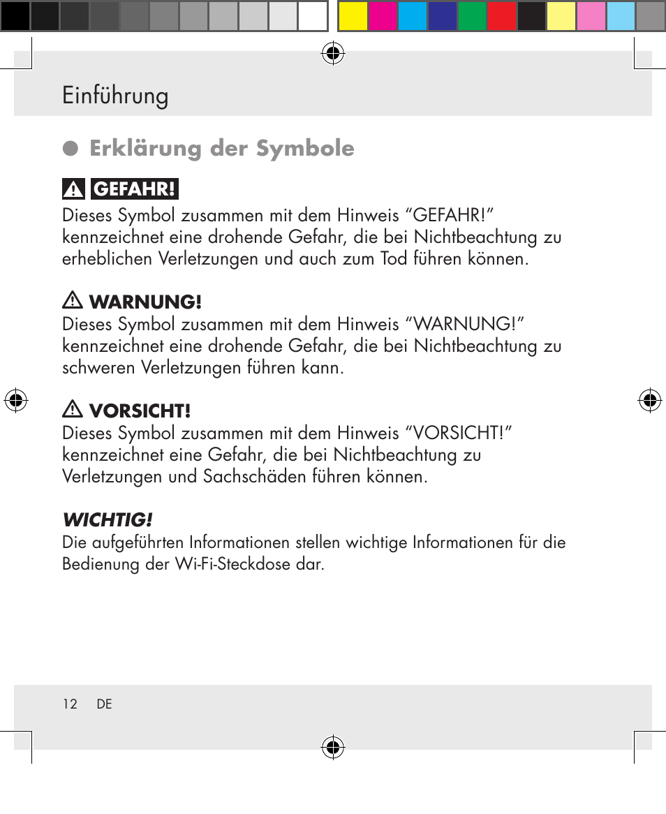 Einführung, Erklärung der symbole | Silvercrest SWS-A1 User Manual | Page 12 / 190