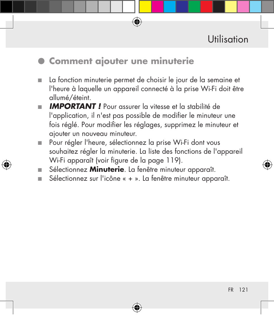 Utilisation, Comment ajouter une minuterie | Silvercrest SWS-A1 User Manual | Page 121 / 190