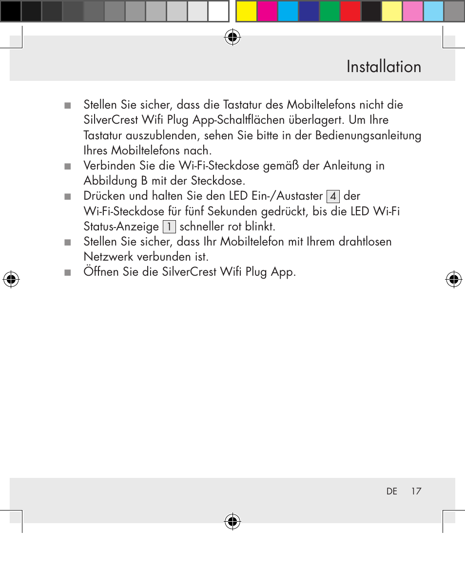 Installation | Silvercrest SWS-A1 User Manual | Page 17 / 190