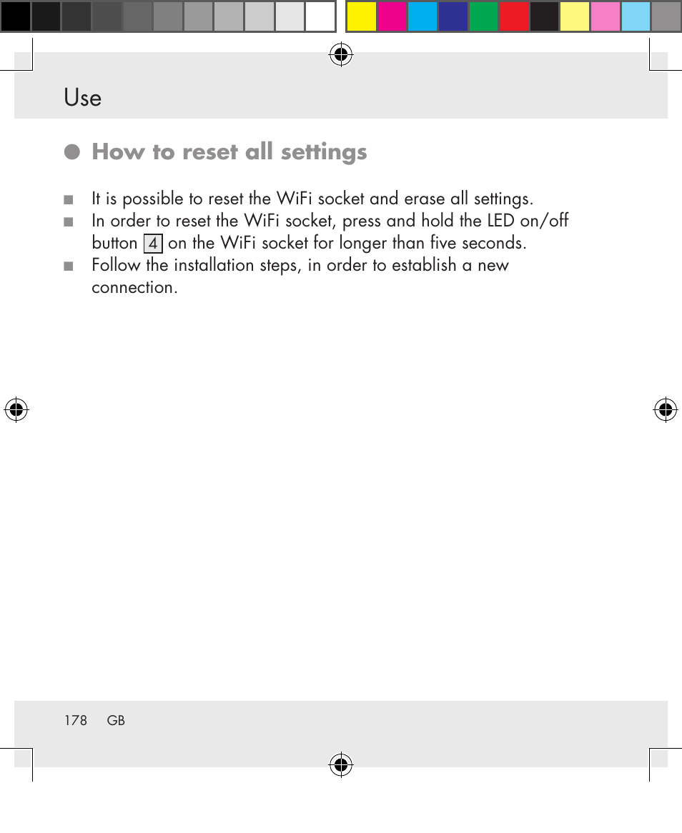 How to reset all settings | Silvercrest SWS-A1 User Manual | Page 178 / 190