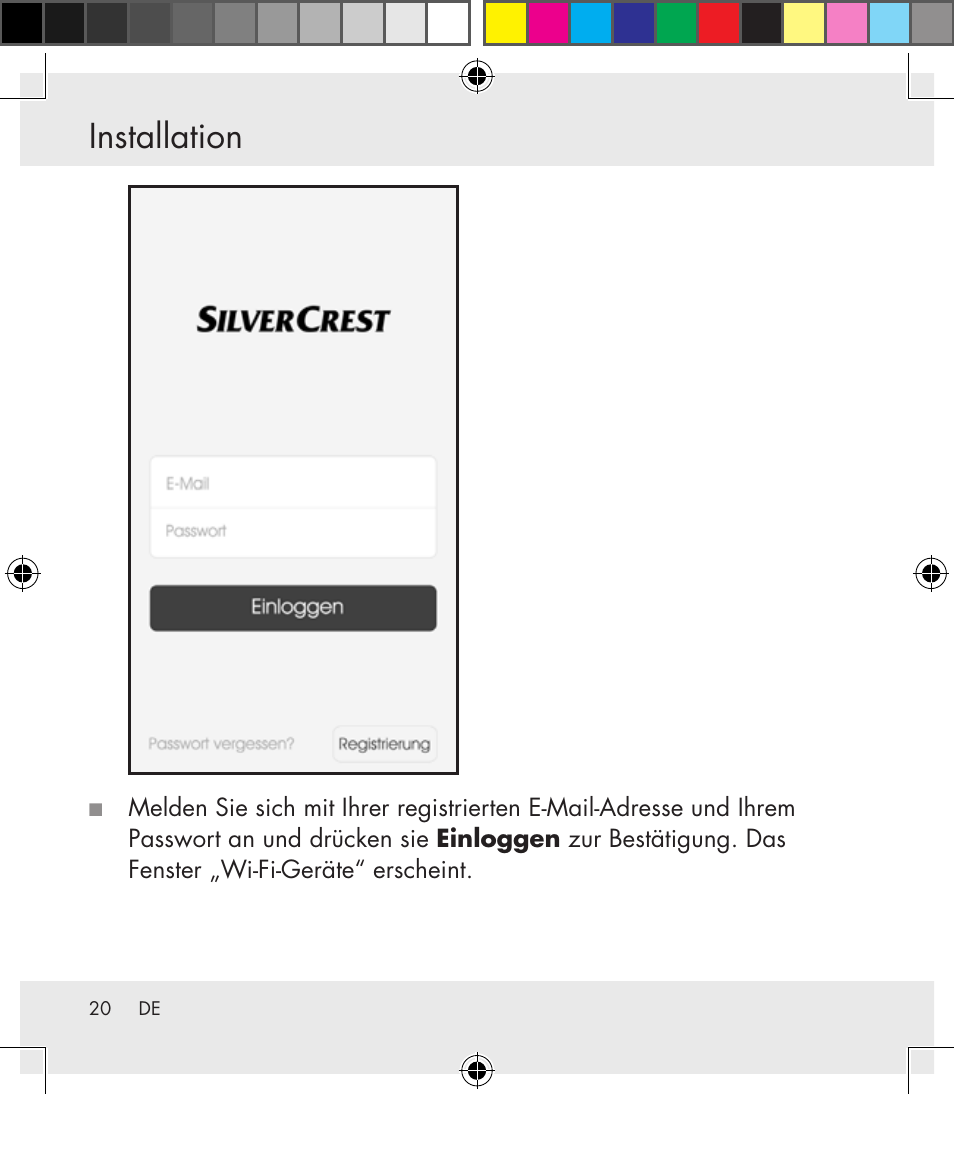 Installation | Silvercrest SWS-A1 User Manual | Page 20 / 190