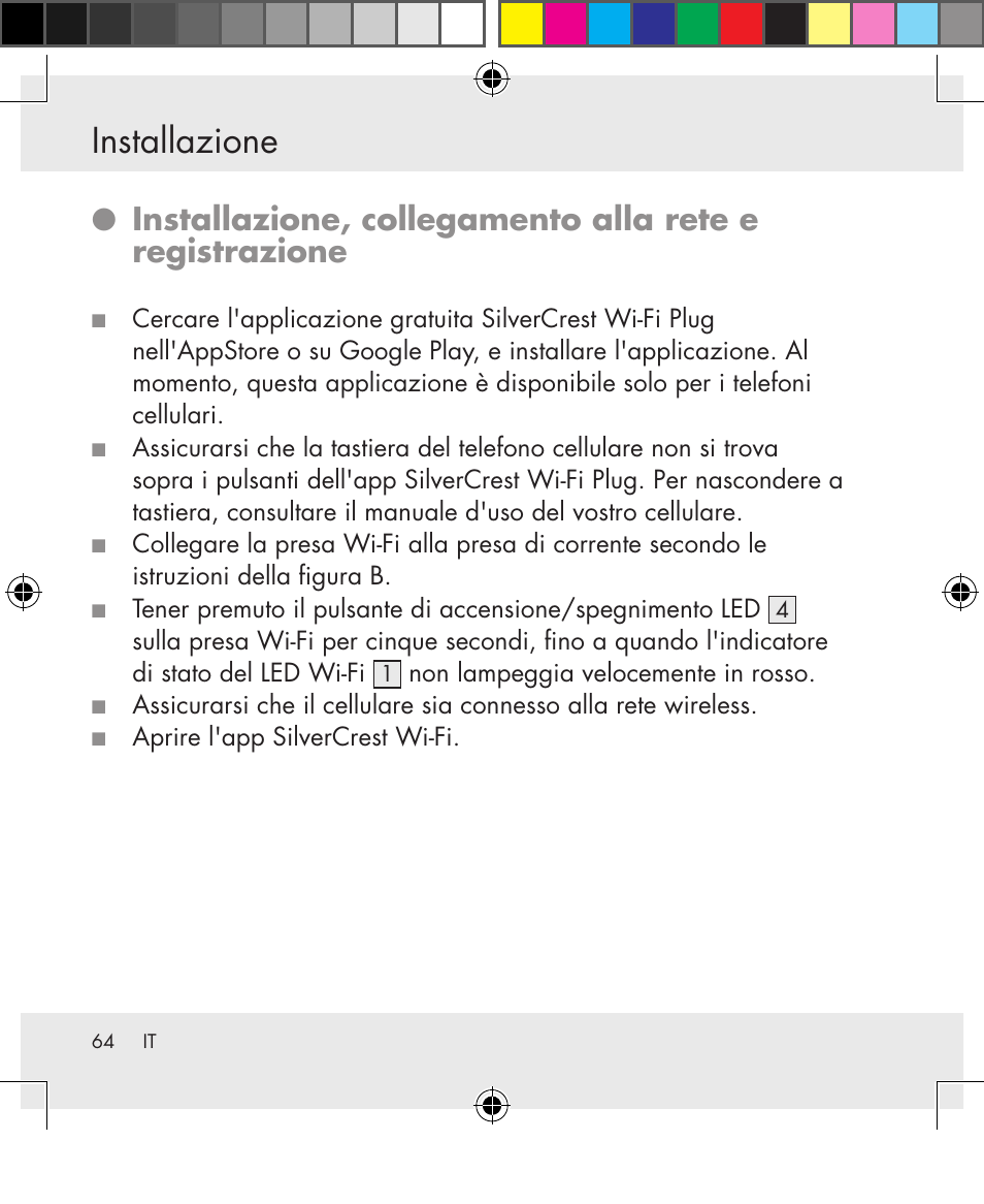 Installazione | Silvercrest SWS-A1 User Manual | Page 64 / 190