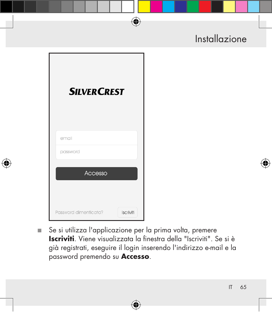 Installazione | Silvercrest SWS-A1 User Manual | Page 65 / 190