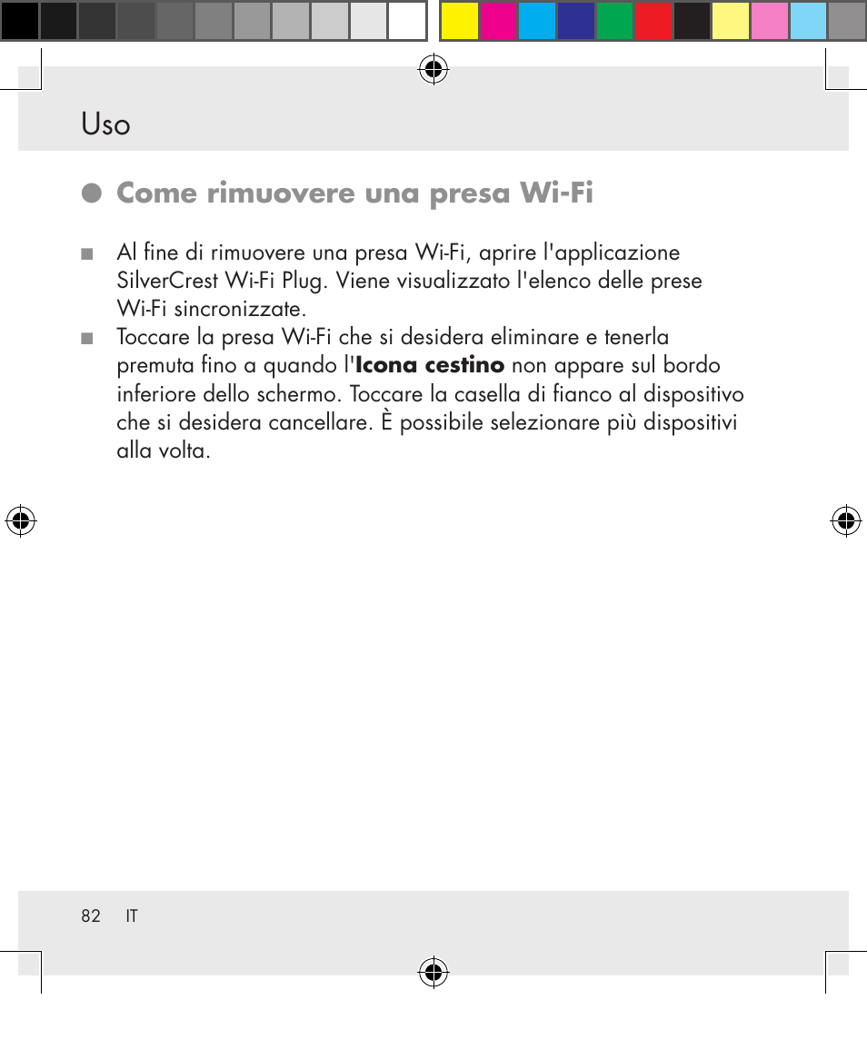 Come rimuovere una presa wi‑fi | Silvercrest SWS-A1 User Manual | Page 82 / 190