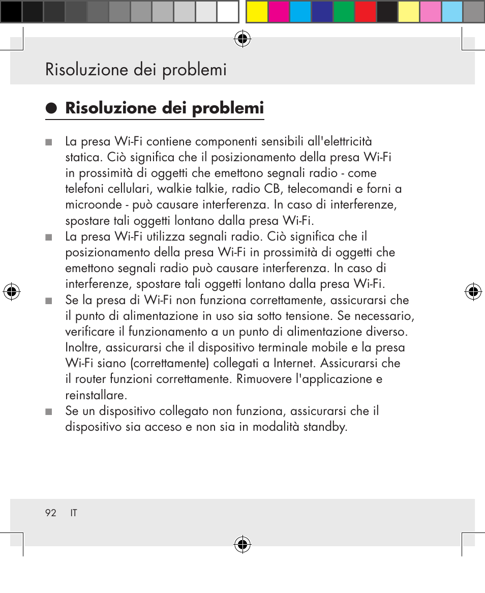 Risoluzione dei problemi | Silvercrest SWS-A1 User Manual | Page 92 / 190