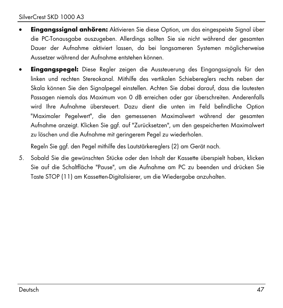 Silvercrest SKD 1000 A3 User Manual | Page 49 / 86