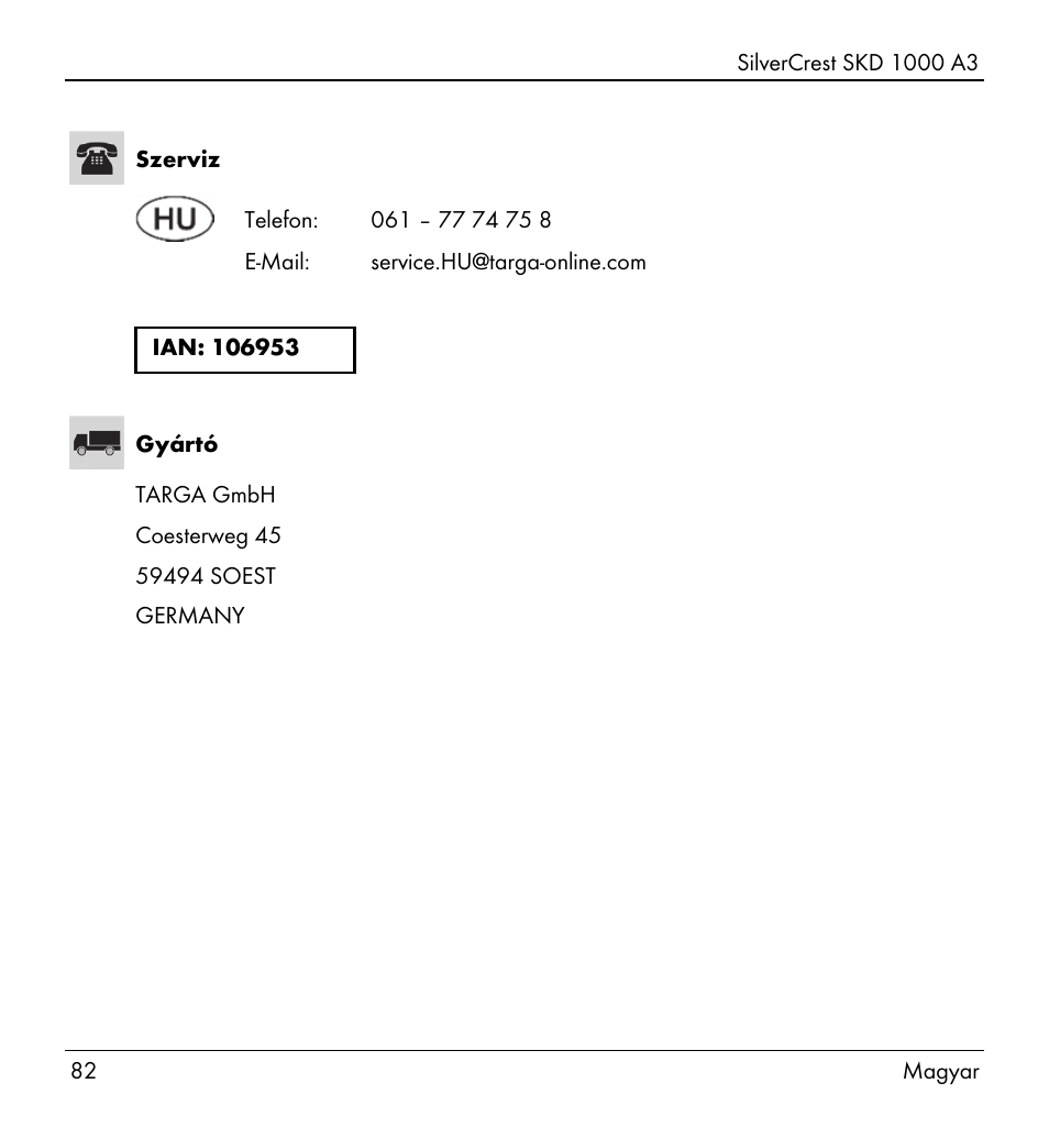 Silvercrest SKD 1000 A3 User Manual | Page 84 / 166
