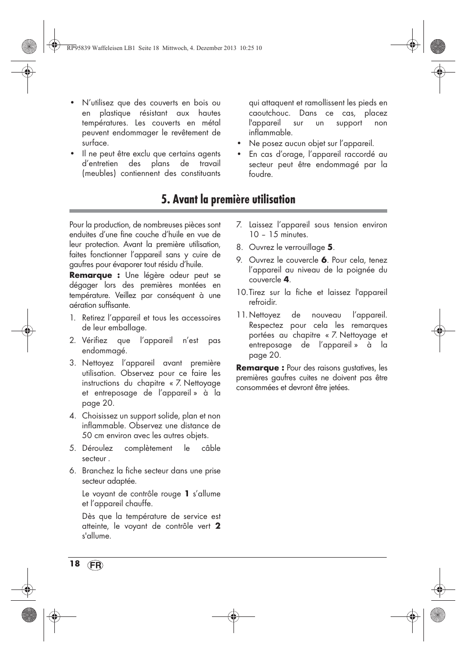 Avant la première utilisation | Silvercrest SSWE 1400 A1 User Manual | Page 20 / 58