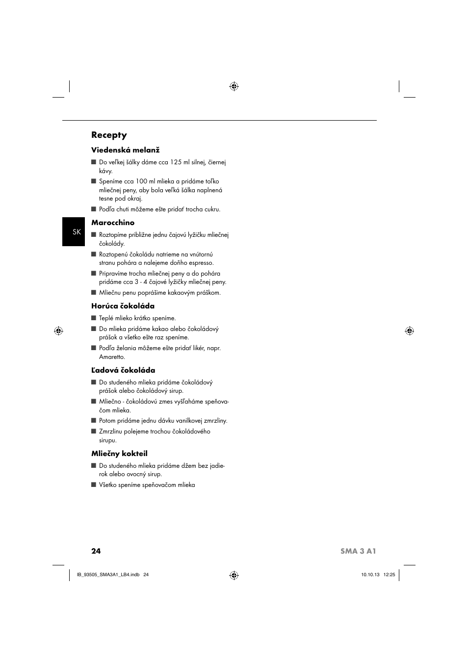 Recepty | Silvercrest SMA 3 A1 User Manual | Page 27 / 34