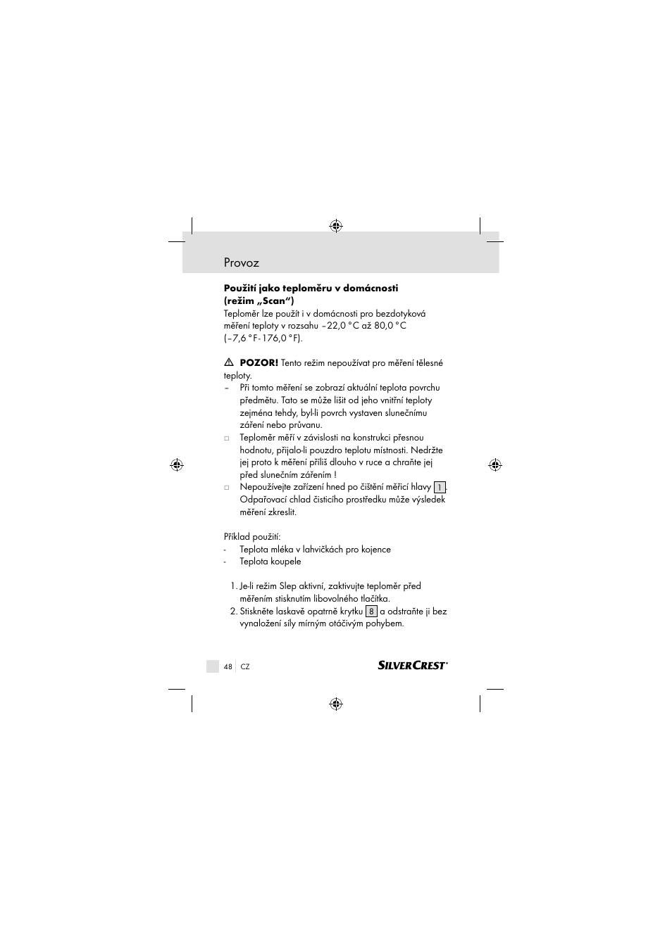 Provoz | Silvercrest SSOT 6 B2 User Manual | Page 48 / 117