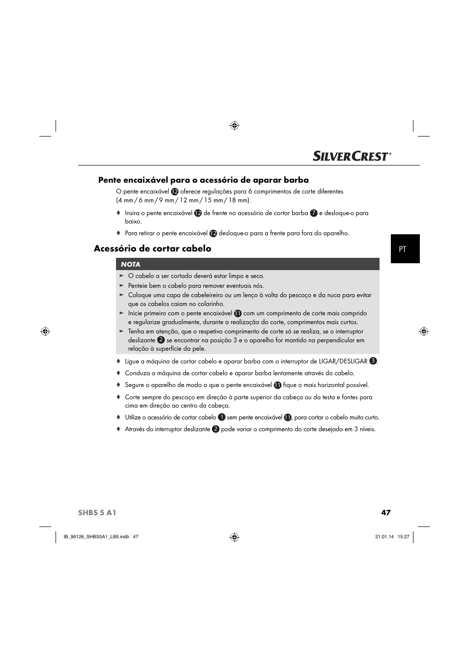 Acessório de cortar cabelo | Silvercrest SHBS 5 A1 User Manual | Page 50 / 94