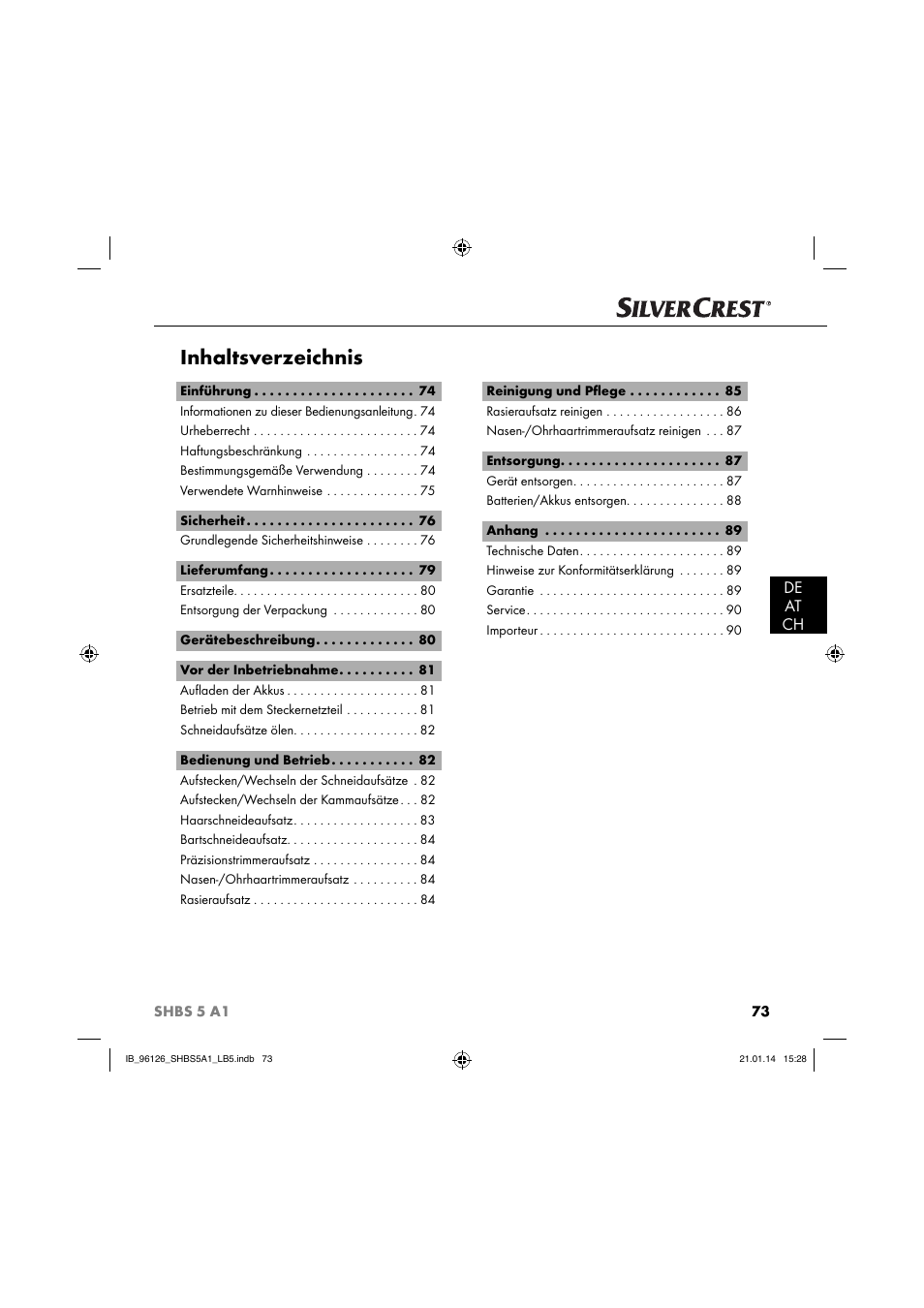 Silvercrest SHBS 5 A1 User Manual | Page 76 / 94